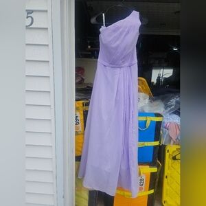#246 purple one shoulder formal dress size 4
